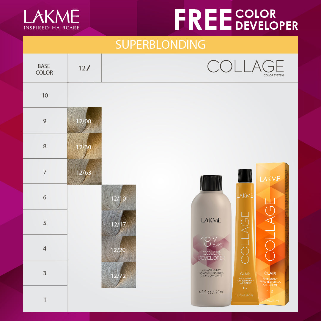 LAKME COLLAGE + DEVELOPER - CLAIR 60ML